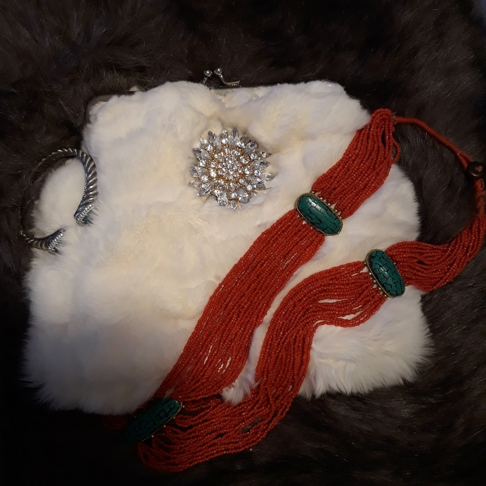Fur Clutch Glam Luxury Purse